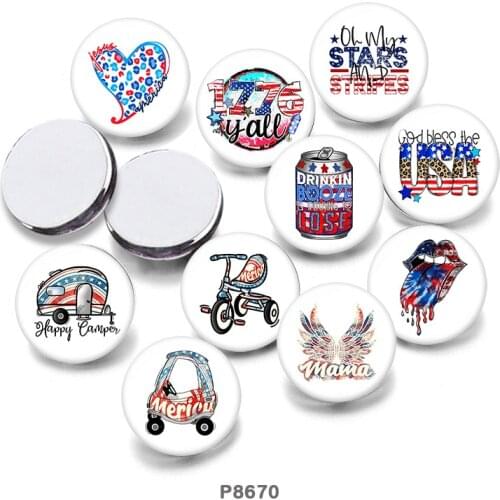 USA Pattern 12mm/18mm/20mm/25mm/30mm Round Glass Cabochon Flat Back Making Findings P8670