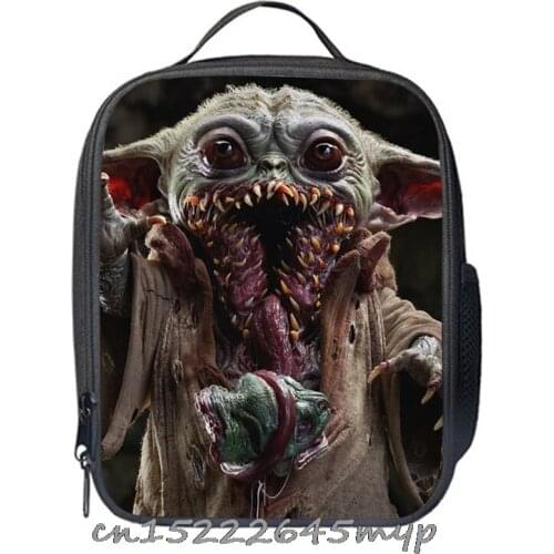 Mandalorian Baby Yoda Cooler Lunch Bag Cartoon Girls Portable Thermal Food Picnic Bags for School Kids Boys Lunch Box Tote
