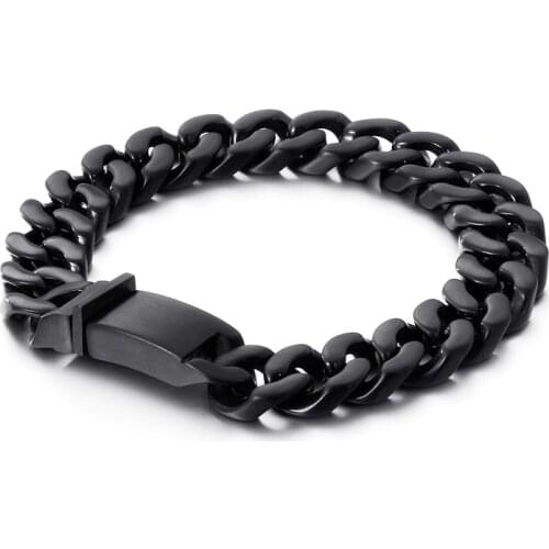 Titanium steel personality Cuban chain mens bracelet fashion stainless steel trend jewelry