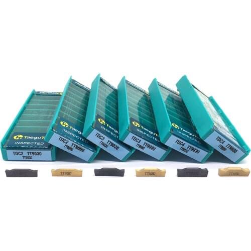 10pcs TDC2 TDC3 TDC4 TT9080 TT9030 Carbide Inserts TaeguTec 2MM 3MM 4MM Grooving CNC Lathe Tool Turning Tool CNC Tools Slotting