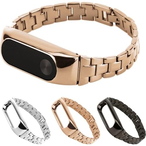 Gosear Stainless Steel Slim Replacement Watchband Bracelet Smart Wrist Strap Watch band for Xiaomi Miband Mi Band 2 Mi2