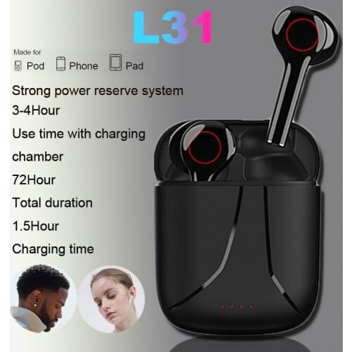L31 TWS Bluetooth earphone music Earpieces business headset sports earbuds suitable wireless Headphones For xiaomi huawei iphone