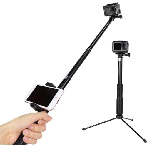 37 inch Waterproof Selfie Stick + Metal Tripod For DJI Osmo Action GoPro Hero 7 6 5 4 SJCAM EKEN YI 4K Sports Camera Accessories
