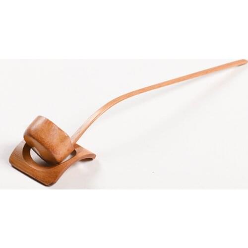 Japanese Style Long Handle Original Ecology Bamboo Spoon For Water Wine Tea Scoop For Home Hotel Office Teahouse Tea Aceessories