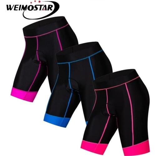 Weimostar Womens Bike Bicycle Shorts 3D Padded Tight Riding Shorts Outdoor Sport Lycra MTB Cycling Shorts