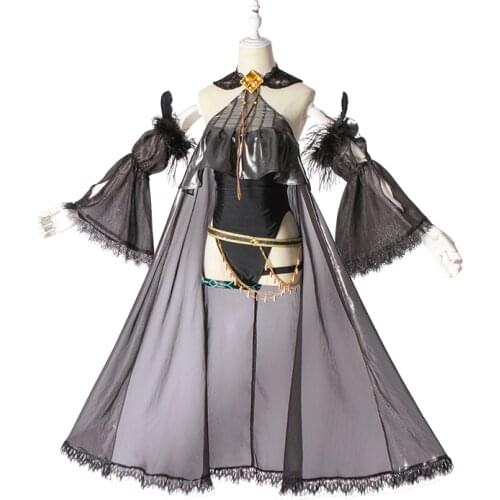 Anime Arknights Cosplay Costume Sexy Black Dress Free Shipping