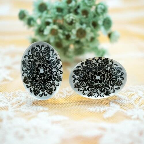 10PCS/lot oval 13MM X 18MM/10MM x 14MM Glass Cabochon for bracelet necklace earring rings brooch DIY Jewelry hand made supply