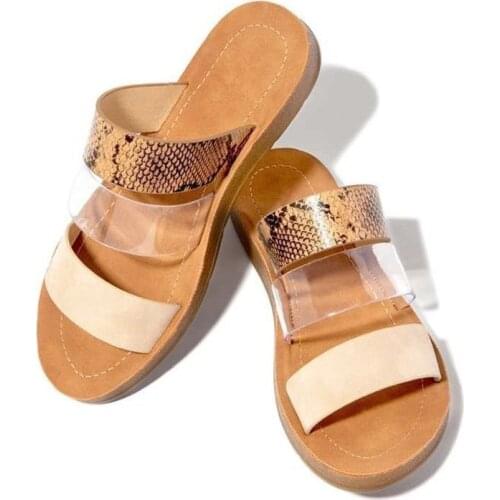 2020 New Women Slippers Double Layer Sandals Flat Slippers Women Summer Outdoor Beach Fashion Wild Slippers Sandalias plus size