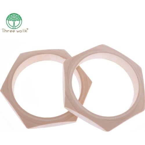 BG010 Cheap Natural Wooden Bracelet For DIY Painting 5pcs