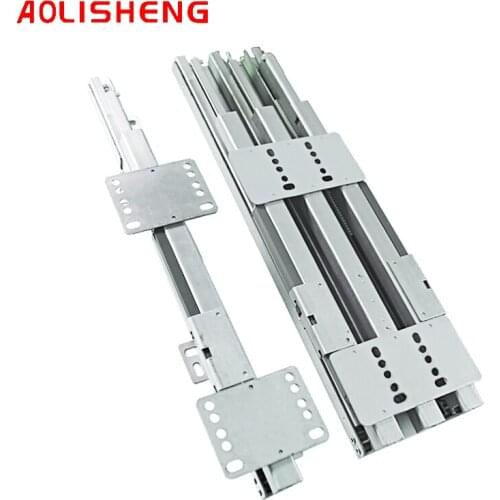 AOLISHENG Heavy duty damping buffer bottom mounted drawer slide