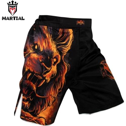 Martial:Hear me roar Original design MMA fight shorts bjj combat shorts four way stretch MMA shorts