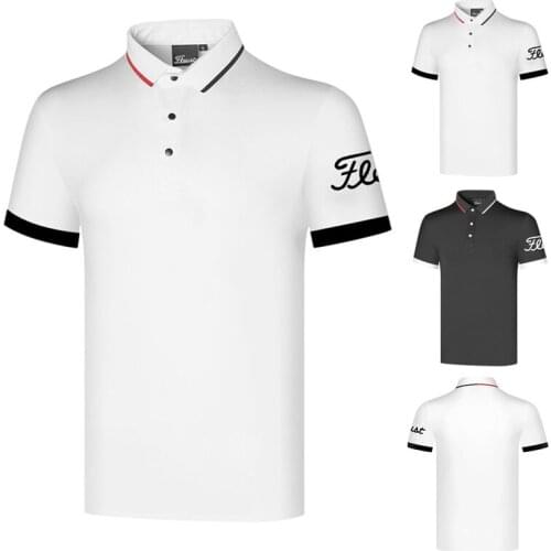 New Quick Dry Golf Mens Short Sleeve T-shirt Quick Drying Breathable Polo Shirt Slim Fit Sports Casual Shirt