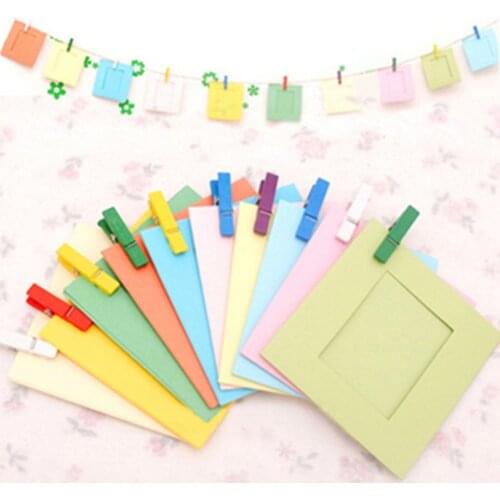 10pcs/set Colorful 3 inch Wall Hanging Frame Pictures Fujifilm Instax Mini 8 Instant Camera Home Decor Paper Photo Frames