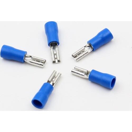 50pcs/lot FDD2-110 Wiring Plug Reed terminal Female pre-insulated connector 2.8 Cold-pressed terminal lug
