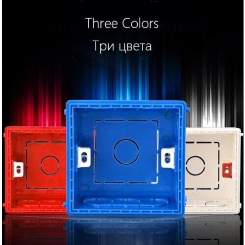 Mounting Box Cassette Switch Socket Junction Box Hidden Concealed Internal Mounting Box Type 86 White Red Blue Box