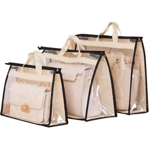 Transparent Dust Bag Clear Purse Organizer Dustproof Handbag Holder Bag Wardrobe Closet for Purse Clutch Shoes