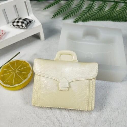 QT0261 PRZY Silicone Mold Gypsum Chocolate Candle Molds Soap Mould Soap Molds Handbag, Bag, Briefcase Molds Clay Resin