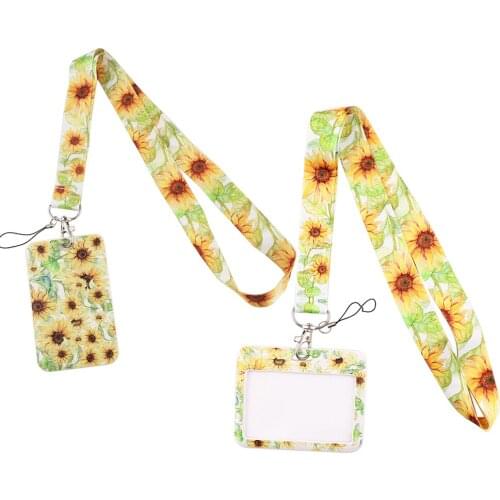 ER766 Van Gogh Sunflower Neck Strap Lanyard For Keys ID Card Gym Phone Straps USB Badge Holder DIY Hang Rope Lariat Lanyard