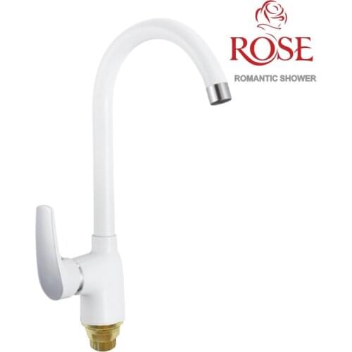 ROSE kitchen faucet with nut, brass tap in the kitchen, brass faucet, water faucet sink in kitchen, mixer with nut,hot and cold water tap,brass mixer tap on the side of the sink in the kitchen S5053F