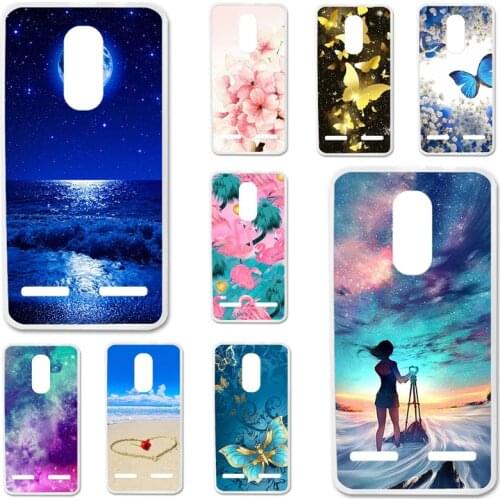TPU Cases For Lenovo K6 PowerCase Silicone Floral Painted Bumper For Lenovo K6 K33a42 k33a48 5.0 inch Phone Cover Fundas