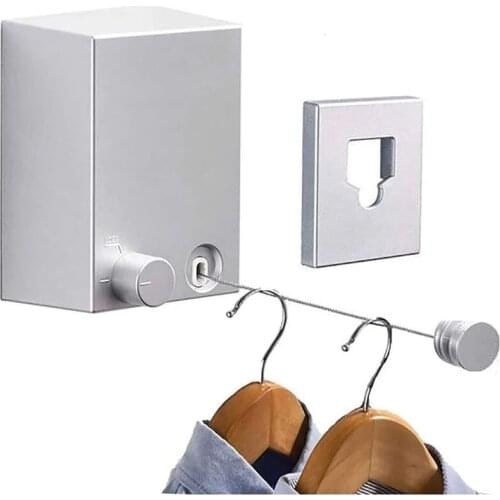 Concealed Clothesline Wall Mounted Automatic Telescopic Clothesline Airing Device Indoor Outdoor Balcony Clothesline