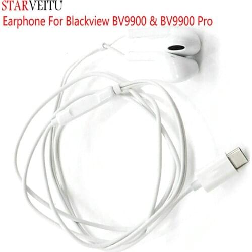 Starveitu Headphone Headset for Blackview BV9900 Pro Original Earphone Type C Cable for BV9900 Mobile Phone Accessories