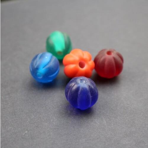 10Pieces /lot 12mm Glass lampwork beads pumpkin Beads Mix Color for jewelry &DIY