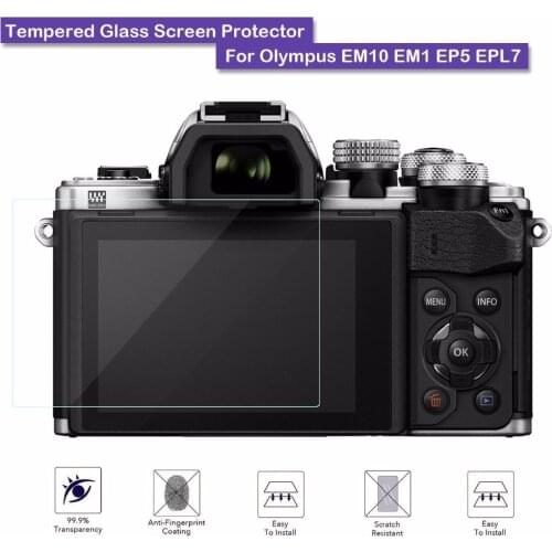 9H Hardness Premium Tempered Real Glass LCD Screen Protector Shield Film For Camera Olympus EM10 EM1 EP5 EPL7 Accessories