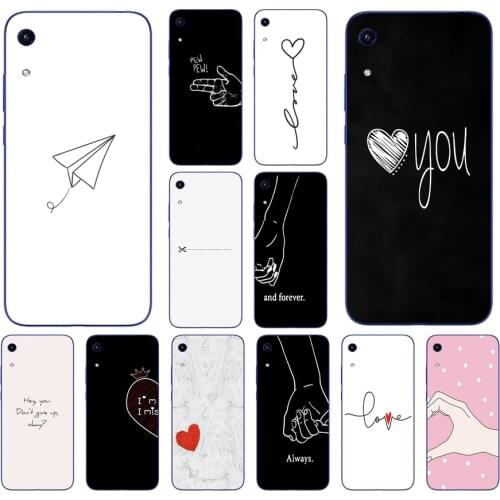 66 Simple Line Art Abstract Love Heart Silicone TPU Protective Cover Phone Case On For Huawei Honor 8A 8S 9A Prime 10i 20i Soft