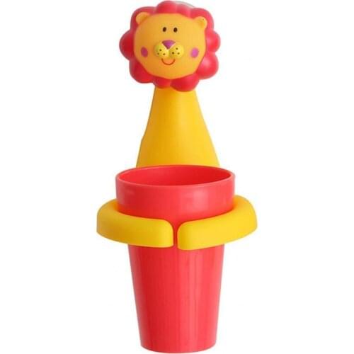 Giraffe Toothbrush Cup Creative Space-Saving PP Wall Suction Baby Toothpaste Holder for Household