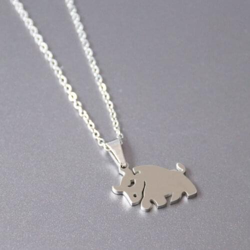 1pc Bull Stainless Steel Necklace Bullfighter Lucky Pendants Necklaces Women MenFashion Memorial Jewelry