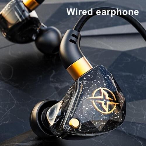 2021 new X6 headset surround type heavy bass large dynamic sports music game mobile phone headset in-ear 3.5mm wired headset