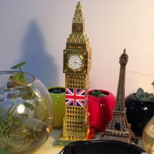 30CM articles clock London landmarks of the gothic clock tower Big Ben model Elizabeth towers decorate escape room props