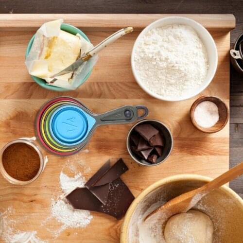 4Pcs Silicone Measuring Cups Collapsible Liquid Spoons Measuring Cup Home Kitchen Accessories Baking Tools