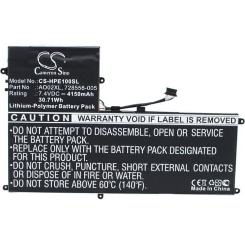 Cameron Sino4150mAh battery for HP ElitePad 1000 G2 F1Q77EA J4M73PA#ABG J5N62UT 728558-005 AO02030XL AO02XL HSTNN-LB50