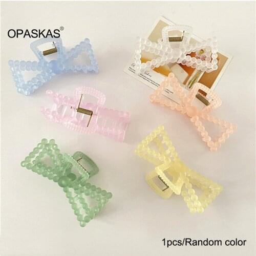 Large Hair Claw Clips Korean Style Non Slip Design Plastic Fashion Colorful Vintage Hair Clamp Hair Accessories VL