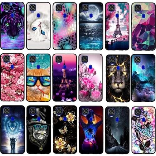 For ZTE Axon 11 SE 11SE 5G Case Cover Soft Silicone TPU Back Shell Coque Flowers Cover For ZTE Blade V2020 V 2020 Case Funda