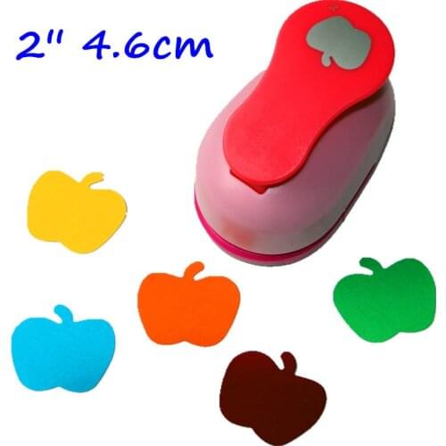 2 inch (4.6cm) apple design craft punch for DIY eva punch scrapbook puncher furadores extra gigante alavanca 2"