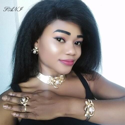 Fani nigerian women wedding jewelry set Brand fashion african Bridal Bijoux Jewelry set Wholesale Dubai gold Color jewelry set