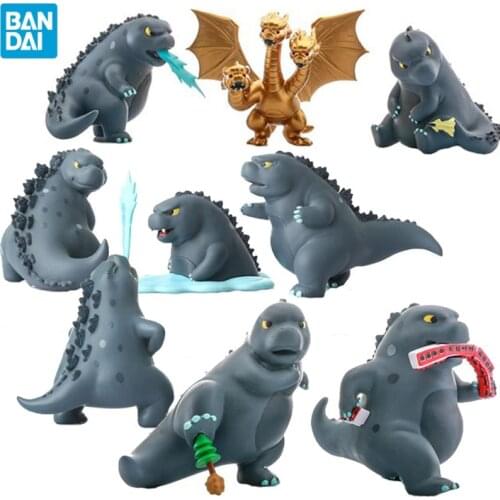12pcs Bandai Anime Figure Q Version Gojira Godzilla Collectible Model Anime Action Figures Toy Ornament Model Toys for Children