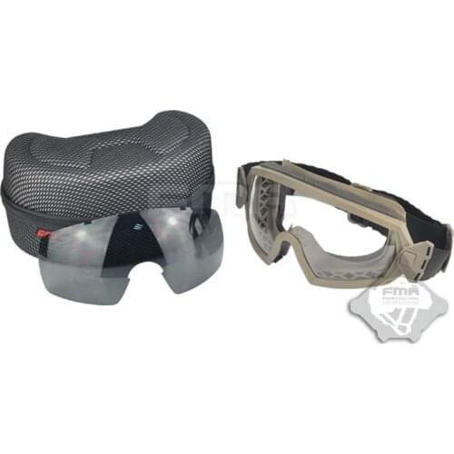 FMA Dark Earth Two Lenses LPG01BK12-2R Regulator Goggle For Skilling & Airsoft Game