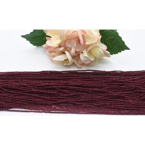3 strands 2-4mm Natural Faced Ruby Round stone beads For DIY Bracelet Necklace Jewelry Making Strand 15"