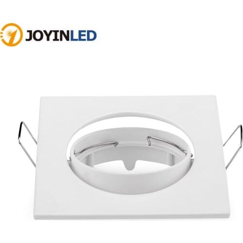 New Design Surface Mounted White Nickel Square LED Recessed Ceiling Light Adjustable Frame for MR16 GU10 Bulb Fixture Housing