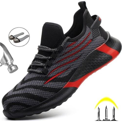 Lightweight Men Shoes Safety Boots Work Safety Shoes Anti-puncture Working Sneakers Male Indestructible Work Shoes Men Boots