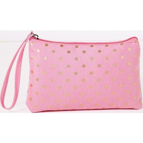Fashion Portable Zipper Cosmetic Bag Canvas Make Up Beauty Case Organizer Storage Travel Wash Pouch
