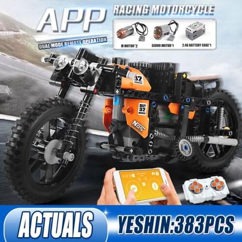 Mould King 23005 High-tech Car The MOC-17249 Fast RC Motorized Motorcycle Model Building Blocks Bricks Kids Christmas Toys Gifts