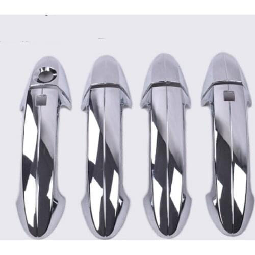 FUNDUOO For Ford Ecosport 2013-2018 Ford Fiesta 2009 - 2015 New Chrome Car Door Handle Cover Trim With Smart Entry Buttons