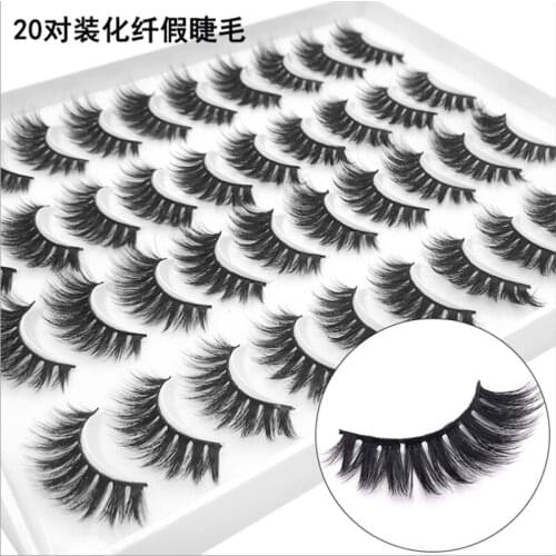 NEW20 Pairs 3D Artificial Mink Eyelashes Natural Thick Eyelashes Soft Eyelashes Makeup Eyelashes Eyelash Comb