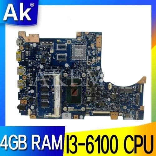 New!!! For Asus TP301U TP301UA TP301UJ TP301UJ Laptop motherboard TP301UA Mainboard 100% Tested I3-6100 CPU 4GB RAM