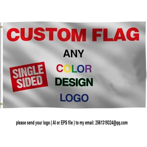 Single Sided Custom Flag Banner Printing Your Own Logo/Design/Words Vivid Color Canvas Header And Custom Size